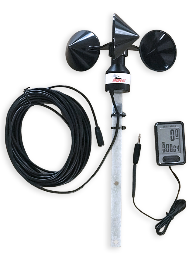 Inspeed flex wire portable anemometer with Cateye Velo