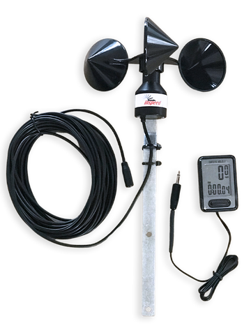 Inspeed flex wire portable anemometer with Cateye Velo 