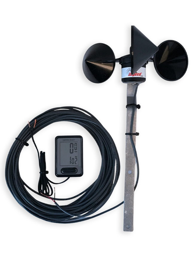 Inspeed Pole Mount 3-Cup Anemometer | Wind Speed Measurement
